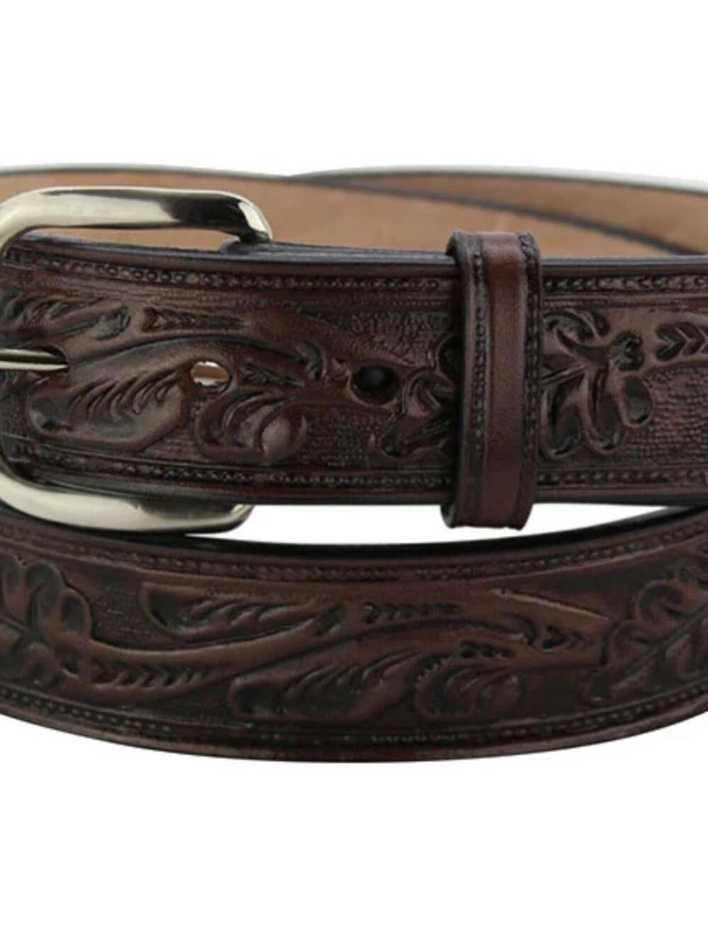 Gingerich 100% Leather Men’s Belt Size 42 Black Cherry 8614-28 Western Cowboy